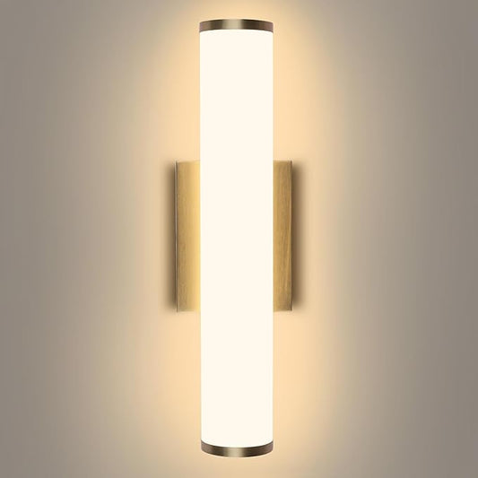 Kalium 16in Modern Wall Sconces, Dimmable Bathroom Vanity Lights, 3000K Warm White LED Indoor Sconces Lighting for Bathroom, Stairs, Living Room, Bedroom. Hardwired.