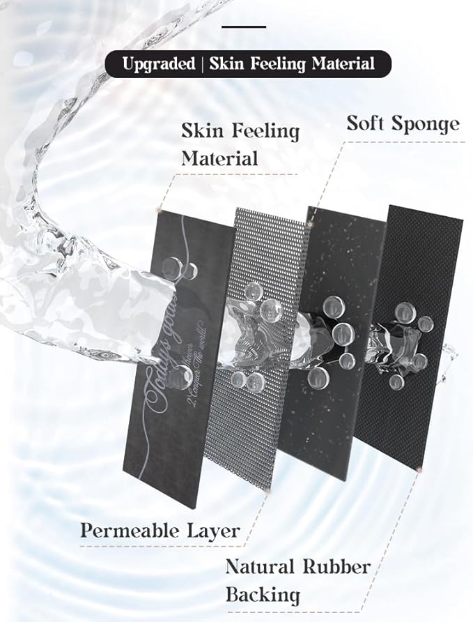 MontVoo -Bath Mat Rug- Non Slip Quick Dry Absorbent Thin Bathroom Rugs Fit Under Door-Faux Suede Surface Bathroom Floor Mats-Shower Rug for in Front of Bathtub Shower 16"X24" Dark Grey Text Pattern