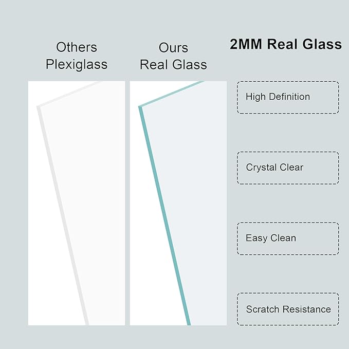 8x10 Picture Frame Set of 4, High Definition Real Glass, Display Pictures 5x7 with Mat or 8x10 Without Mat, Gallery Wall Hanging or Tabletop Photo Frames, Gold