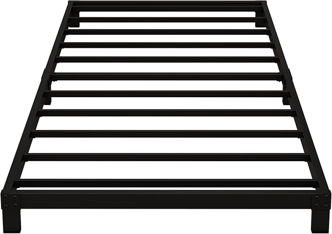 5 Inch Low Twin XL Bed Frames Heavy Duty Metal Platform, No Box Spring Needed, Easy Assembly Mattress Foundation, No Noise, Black