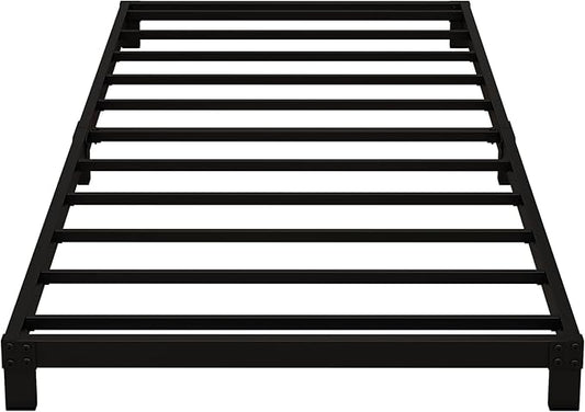5 Inch Low Twin XL Bed Frames Heavy Duty Metal Platform, No Box Spring Needed, Easy Assembly Mattress Foundation, No Noise, Black