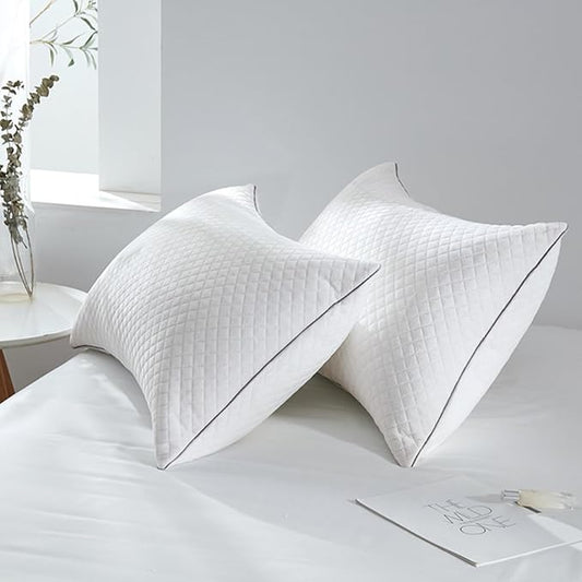 JOLLYVOGUE King Size Pillows Set of 2, Hotel Quality Down Alternative Bed Pillows for Side, Back, and Stomach Sleepers - Oeko-Tex Certified, 2 Pack