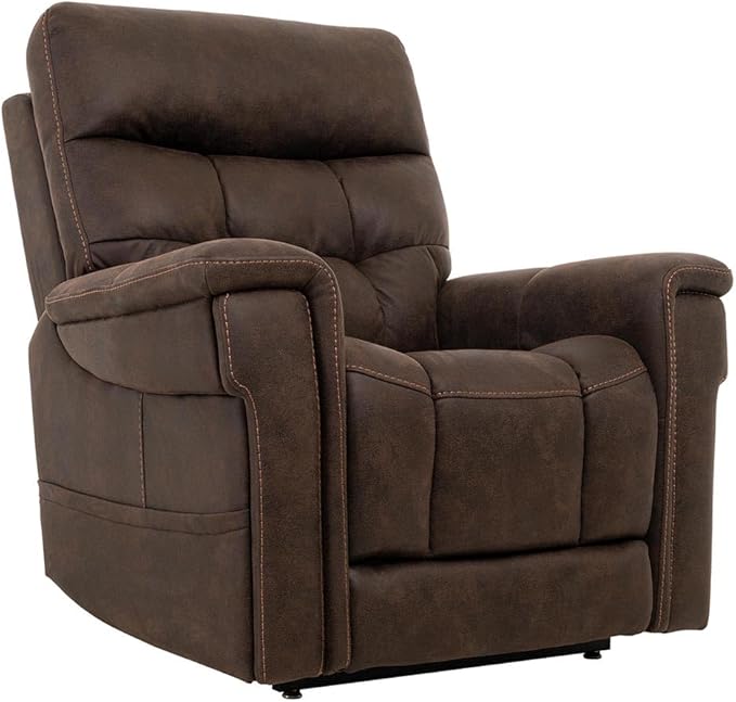 VivaLift! Radiance Power Recliner Lift Chair by PrideMobility, with 3 Heat Pads Heat System (Canyon Walnut, Large-Tall with Curbside Delivery)