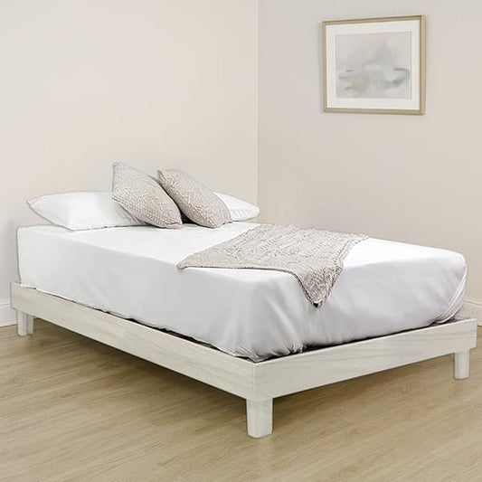 Solid Hardwood Platform Bed Frame with Slats, Quality Crafted in Pennsylvania, USA from Poplar by Mennonite Artisans, No Box Spring Needed, Easy Assembly