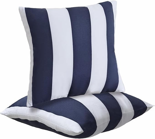 JMGBird Pack of 2 Decorative Pillows with Inserts Outdoor Pillows for Patio Furniture,18x18 Inch Throw Pillow for Couch, Bed, Sofa, Bench, Chair