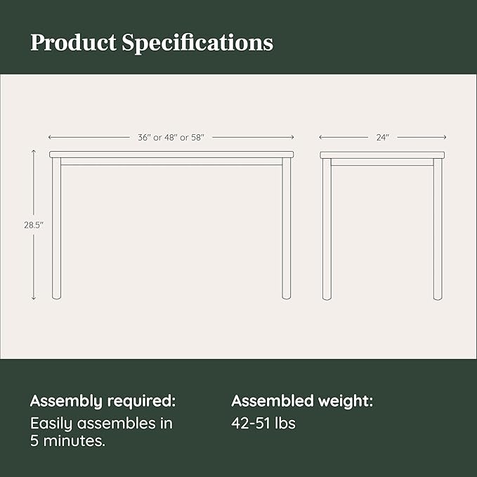 Branch Daily Desk - Functional at Home Office Desk with Effortless Assembly, Timeless Design, Rounded Corners, and Built-in Cable Notch - 58” W x 27” H x 24” D - Woodgrain - White
