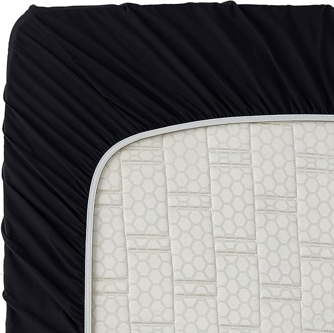 Clara Clark Bed Sheets, Premier 1800 Series 4 Piece Bed Sheet Set, Deep Pocket, Wrinkle, Fade, Stain Resistant, Luxury Soft Bedding Sheets & Pillowcases, California King, Black