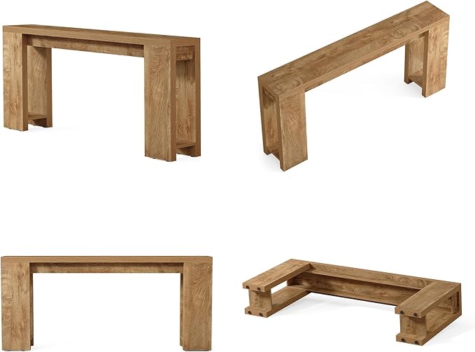 Little Tree 70.9-Inch Long Console Table, Narrow Sofa Table Behind The Couch, Farmhouse Console Table for Living Room, Entryway, Hallway