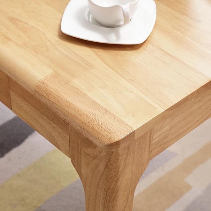 Solid Wood Desk with Drawers, Small Computer Desk for Small Spaces, Gaming Study Home Office Desks for Work, Student PC Desk for Bedroom, Escritorios para Cuartos (Wood Color, 47inch)