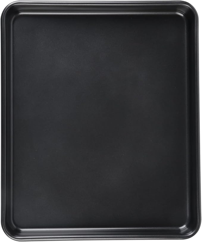 12.7-Inch Nonstick Baking Sheets & Cookie Trays for Oven, 2-Pack PFOA Free Baking Pans Set (Black)