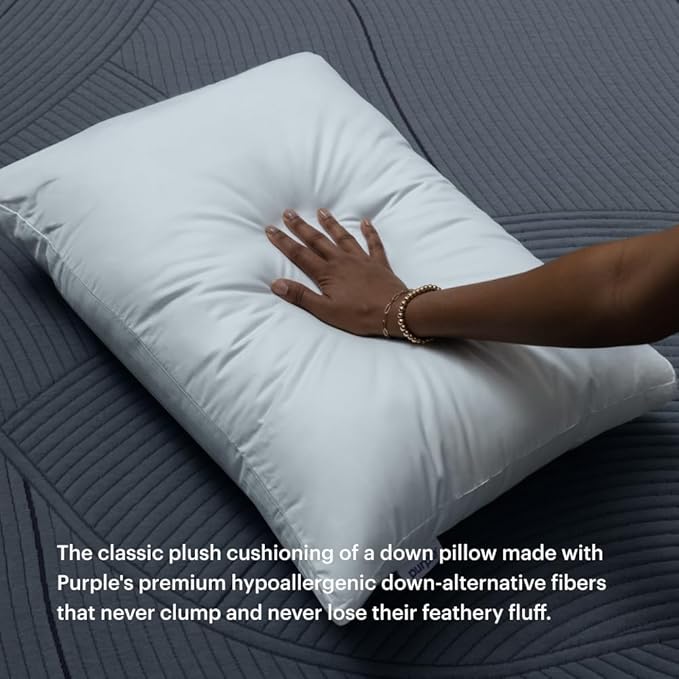 Purple Cloud Pillow - King Size, Hypoallergenic Gel Fiber Fill for Plush, Cloud-Like Comfort - Molds to Support Head & Neck, Won’t Clump or Flatten