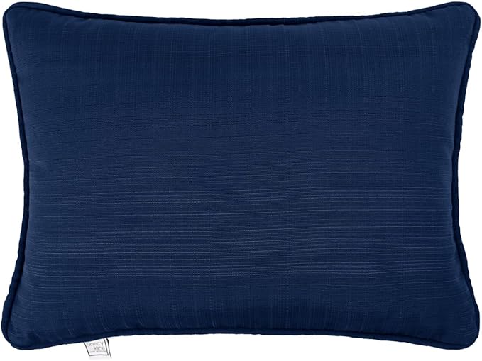 Sherry Kline Sunrise Indoor/Outdoor Rectangle (Boudoir) Corded Edge Filled Pillow Indigo 13"x18" Set of 2