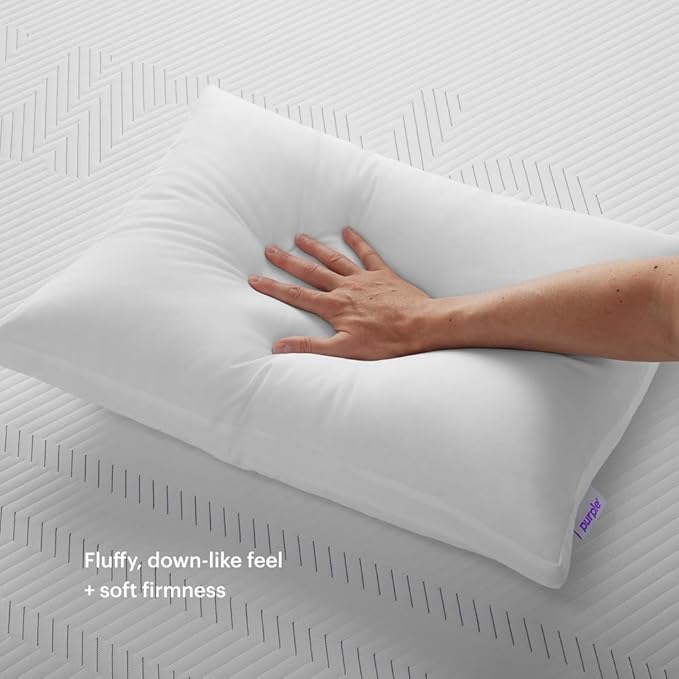 Purple Cloud Pillow - King Size, Hypoallergenic Gel Fiber Fill for Plush, Cloud-Like Comfort - Molds to Support Head & Neck, Won’t Clump or Flatten