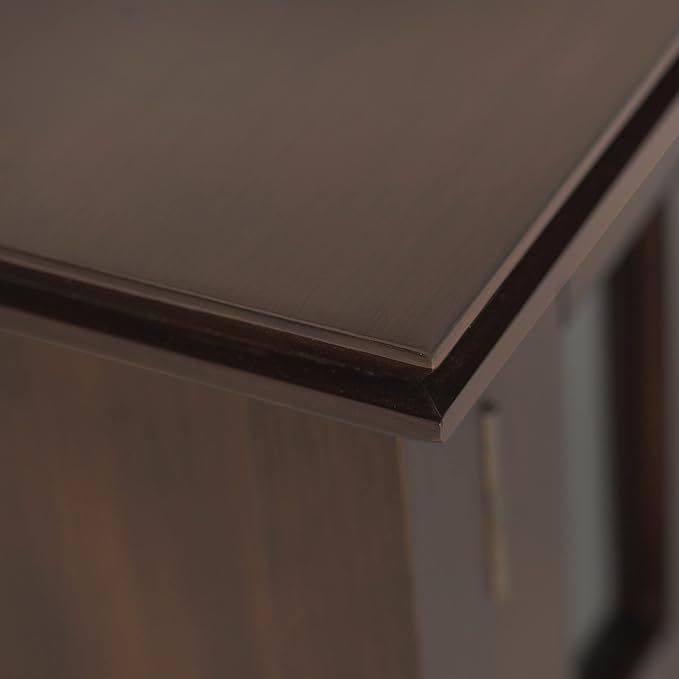 SIMPLIHOME Artisan SOLID WOOD 72 inch Wide Transitional TV Media Stand in Russet Brown For TVs up to 80 inches for the Living Room and Entertainment Center