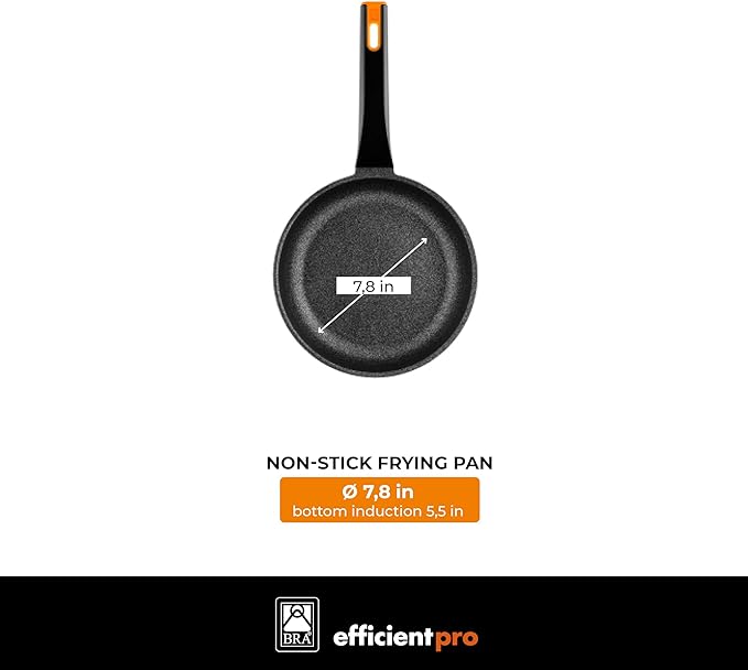 BRA COOKWARE Efficient Pro 10 Piece Cookware Set | Cast Aluminum Kitchenware Set | 2 Pots, 1 Sauté Pan, 2 Frying Pans, 1 Saucepan, 4 Lids | Non-Stick | All Stovetops Compatible | PFOA Free