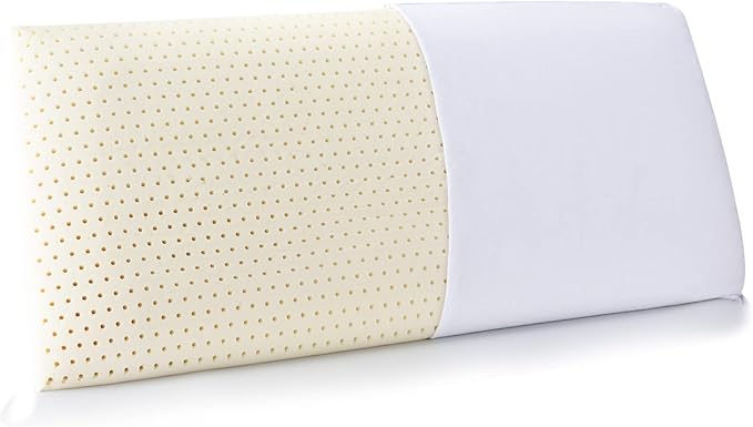 Talalay Latex Pillow, Extra Soft Latex Foam Pillow for Sleeping, King Size Bed Pillow for Back with Removable Cotton Inner Cover, Side and Stomach Sleepers, Helps Relieve Shoulder and Neck Pain