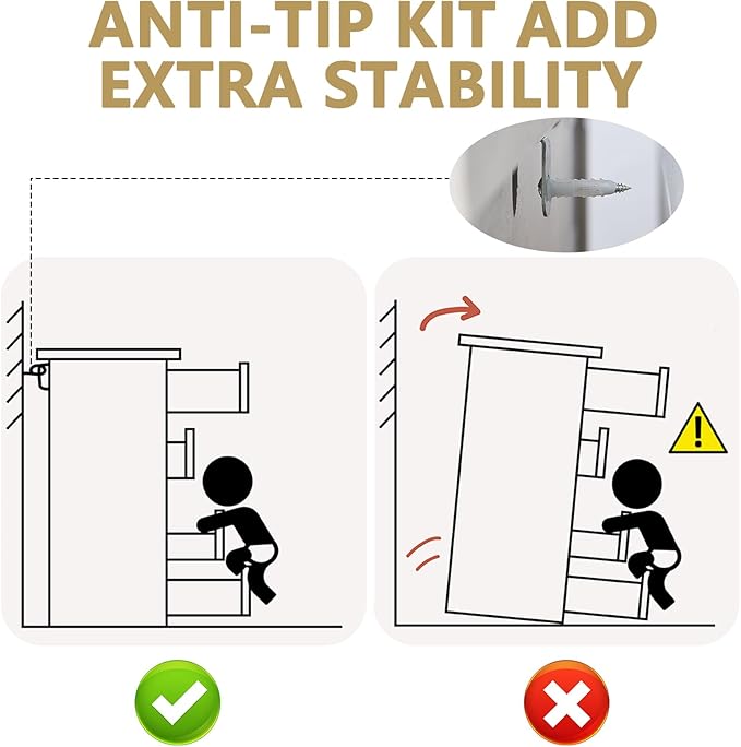 Farmhouse 6 Drawer Dresser, Wood Rustic Chest of Drawers for Bedroom, Closet Storage Dressers Organizer, 6 Drawers Chest for Living Room, Hallway, Rustic White