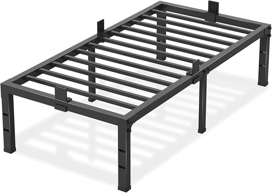 Twin Bed Frames 16 inch High 3500 lbs Heavy Duty Metal Platform Mattress Foundation with Steel Slat Support/No Box Spring Needed/Noise Free/Non-Slip/Easy Assembly