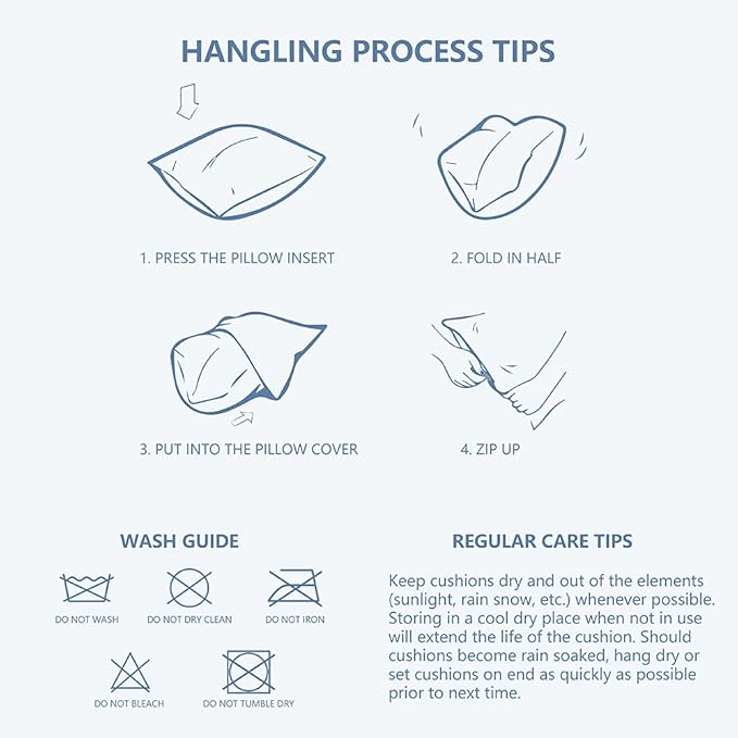 LVTXIII Set of 2 Patio Lumbar Pillows, 12”x20” Fade Resistant Outdoor Lumbar Pillow with Inners, Fluffy Decorative Garden Lumbar Cushions for Home Patio Coach Sofa Use, Herringbone Black White