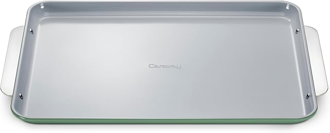 Caraway Non-Stick Ceramic Baking Sheet - Naturally Slick Ceramic Coating - Non-Toxic, PTFE & PFOA Free - Perfect for Baking, Roasting, and More - Large (18" x 13") - Sage