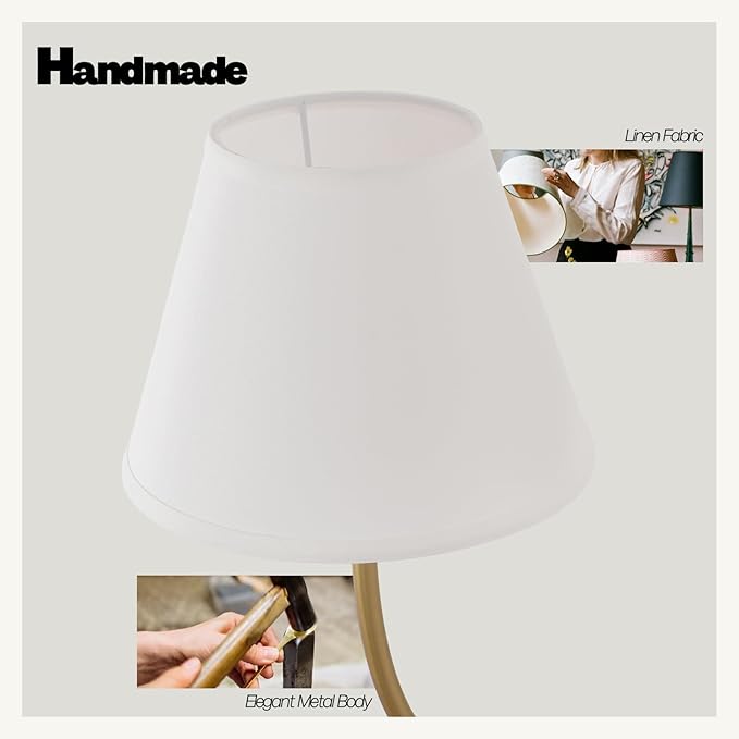 Vintage Fabric Wall Sconce Linen Cloth Shade, E26 Hardwired Indoor 1-Light Wall Mounted Lamp Fixture for Living Room Bedroom Stairs Hallway