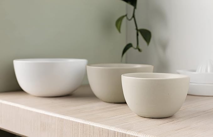 Now Desgns Nesting Prep Bowls, Set of 3, Matte White