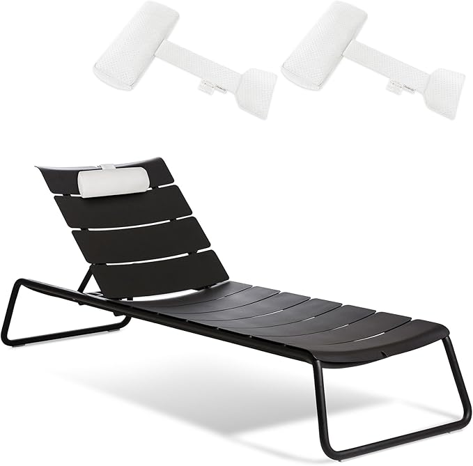 Headrest Pillow for Chaise Lounge 2pcs Outdoor Ledge Lounger Pool PillowsHot Tub SPA Adirondack Chair Patio Cushion