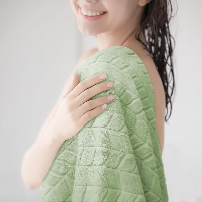 Ultra Soft & Stylish 700 GSM Luxury Hand Towel Set (6 Pieces - 30 x 16 in.) - 100% Zero-Twist, Long-Staple Cotton - Remarkably Absorbent (Eucalyptus Green)