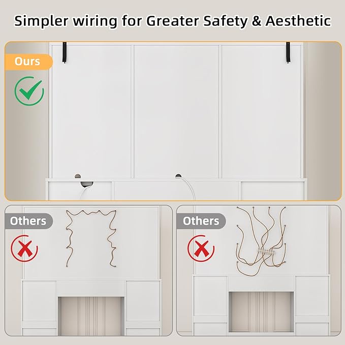 Vanity Desk with Sliding Mirror & LED Lights, Smart Makeup Table with Charging Station, Hairdryer Holder, 7 Shelves, 3 Drawers, 2 Cabinets, Vanity with Extra Hidden Stroage for Bedroom,White