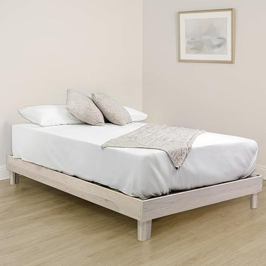 Solid Hardwood Platform Bed Frame with Slats, Quality Crafted in Pennsylvania, USA from Poplar by Mennonite Artisans, No Box Spring Needed, Easy Assembly