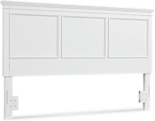 Signature Design by Ashley Fortman Farmhouse Panel Headboard, King/California King, White
