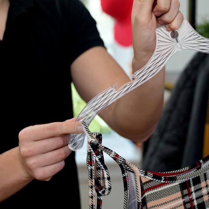 Clothes Hangers Plastic Set of 100 Pack Heavy Duty Hangers Dresses, T-Shirts Shirt Dress Blouse Hangers for Closet Organization Crystal Hanger Women and Men Coat Hanger