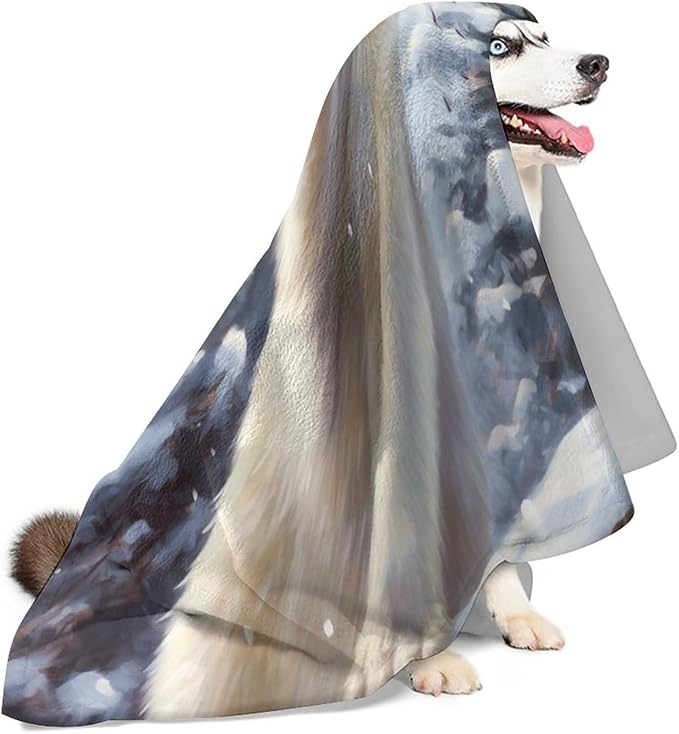 Polar Bear Paw Hello Fleece Throw Blankets Twin Size -Thick Fuzzy Warm Soft Twin Large Winter Blanket Throws for Bed 70x80 in