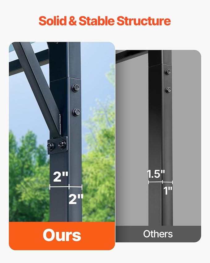 VEVOR Heavy Duty Metal Carport, 20 x 20 ft Outdoor Carport with Sturdy Frame & Roof, Car Garage Shade with Removable Sidewalls, Multi-Use Car Shelter for Pickup, Boat, Trucks & Tractors