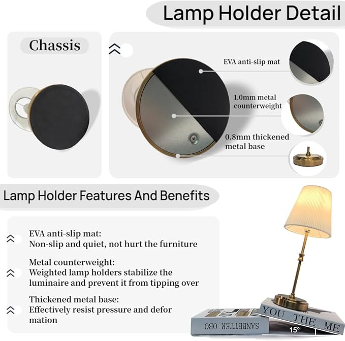 Cordless Table Lamp Rechargeable Vintage Gold-5000mAh Battery Operated Lamp for Decor, 2700K Stepless Dimming Touch Control Wireless Lamp for Bedroom, Living Room, Office, Dormitory