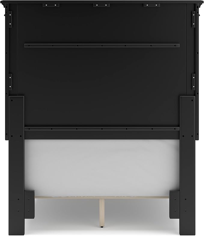 Signature Design by Ashley Lanolee Classic Panel Headboard, Twin, Black