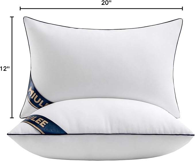 MIULEE 12x20 Pillow Inserts Set of 2 Throw Pillows Premium Down Alternative Lumbar Pillow Inserts Decorative Pillow Stuffer for Sofa, Couch (12x20 inch, Set of 2)