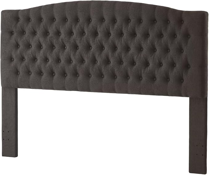 24KF Boucle Upholstered Tufted Button King Headboard and Comfortable Fashional Padded King/California King Size headboard,6025-K-Boucle-Dark Gray