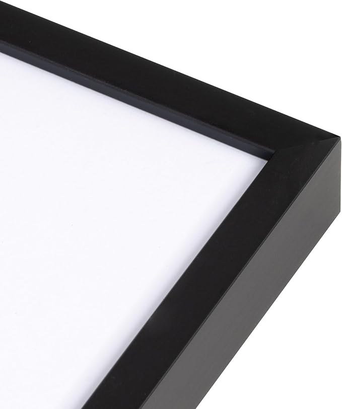 11x14 Picture Frame - 11 by 14 Metal Picture Frame With Mat For 8x10 | 14x11 Frame Aluminum | Plexiglass And Hanging Hardware Included | 11x14 Poster Frame | Black