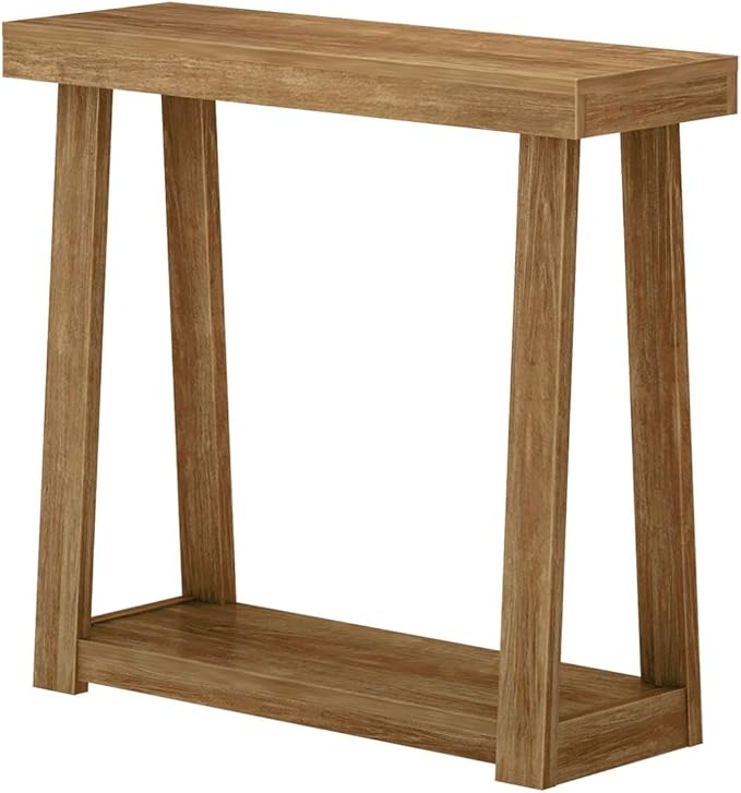 Plank+Beam Solid Wood Console Table with Storage, 36 Inch, Sofa Table with Shelf, Narrow Entryway Table for Hallway, Behind The Couch, Living Room, Foyer, Easy Assembly, Pecan