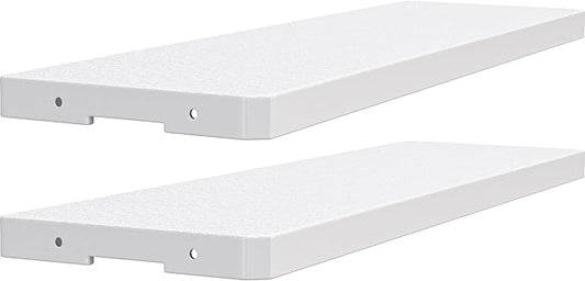 YITAHOME 35 Cuft Resin Storage Shed Shelves, 47 in x 12.6 in Space-Saving Waterproof Shelf with 8 Screws for 4.3x2.5x3.4 FT Horizontal Storage Sheds, Easy Assembly, 2PCS, Gray