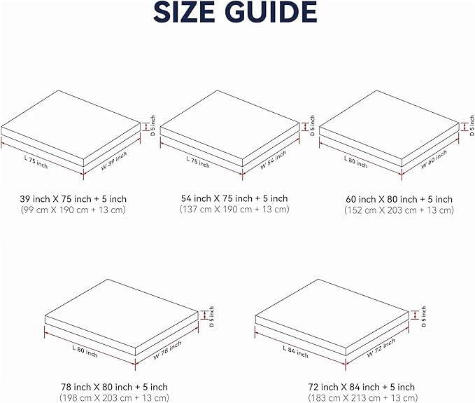 Dual Layer 5 Inch Goose Feather Mattress Topper King Size, 4 Inch Goose Feather Plus 1 Inch Down Alternative Pillow Top, Medium Firm Featherbed with Adjustable Straps(78"x80", Wavy)