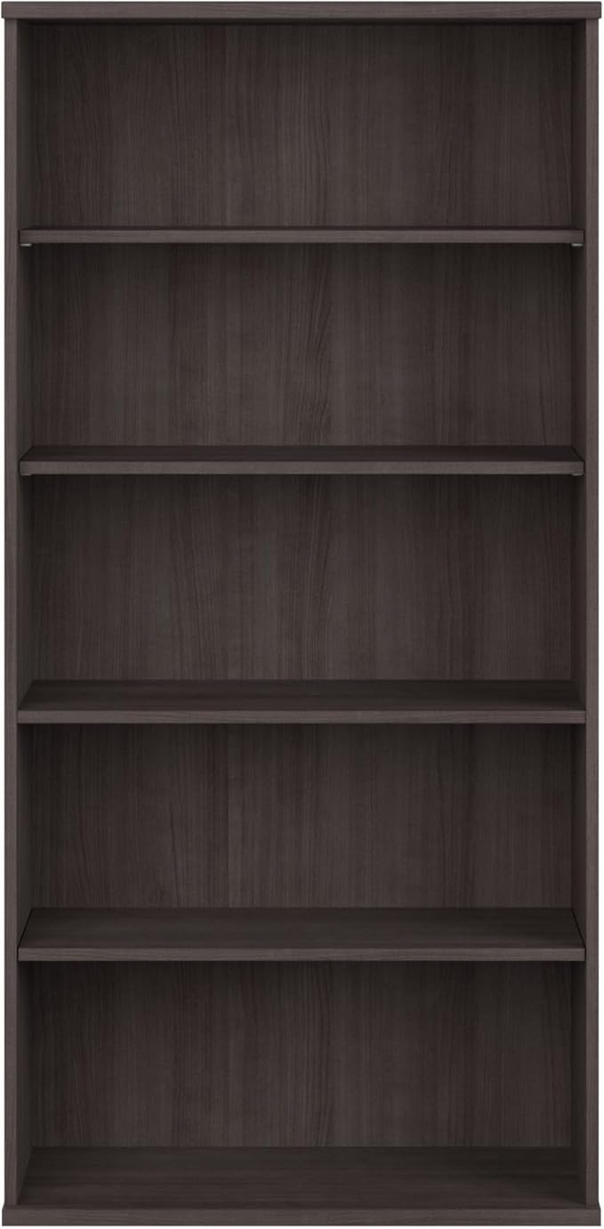 Bush Furniture BSHSCB136SG Studio C Storm Gray 36W 5 Shelf Bookcase