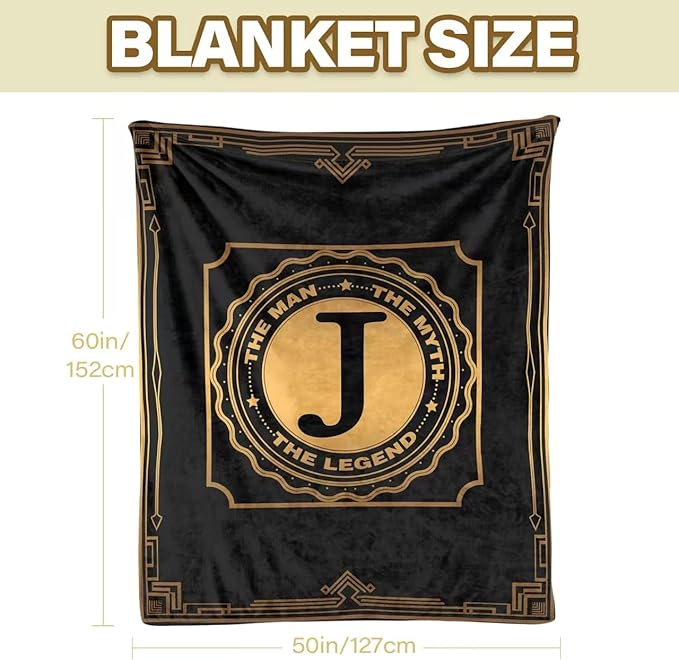 Happy Birthday Gifts for Men, Men Birthday Gifts for Fathers Day, Blanket for Man, Throw Blanket for Him, Creative Gift for Dad, Grandpa and Uncle, 50"x60"