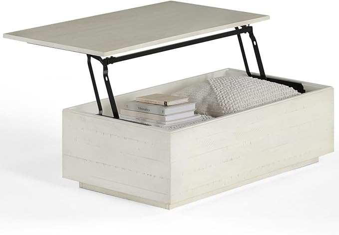 Transformer Table Lift Top Coffee Table with Storage, Modern Coffee Table for Living Room, Home Office & Dining, Space-Saving Small Coffee Desk with Panel Hidden Storage for Transformer Dining Table