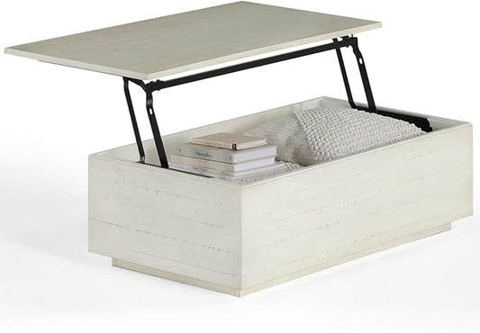 Transformer Table Lift Top Coffee Table with Storage, Modern Coffee Table for Living Room, Home Office & Dining, Space-Saving Small Coffee Desk with Panel Hidden Storage for Transformer Dining Table