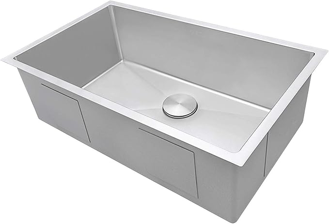 Ruvati 35-inch Undermount 16 Gauge Rounded Corners Large Kitchen Sink Stainless Steel Single Bowl - RVH7466