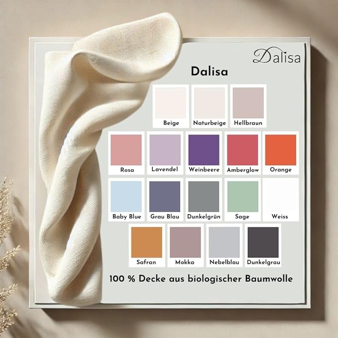 Dalisa 100% Organic Turkish Cotton Throw Blanket - GOTS Certified, Cozy - Perfect for Couch, Bed, and Home Decor - Boho Vintage Knit Alina (Dark Grey, 50x60)