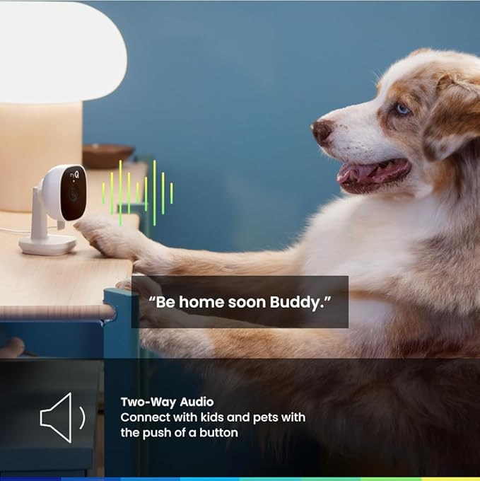 Chamberlain myQ Smart Indoor Security Camera – 1080p HD Video, Night Vision, Motion Detection, Wi-Fi, Two-Way Audio, Smartphone Control, 2 Pack