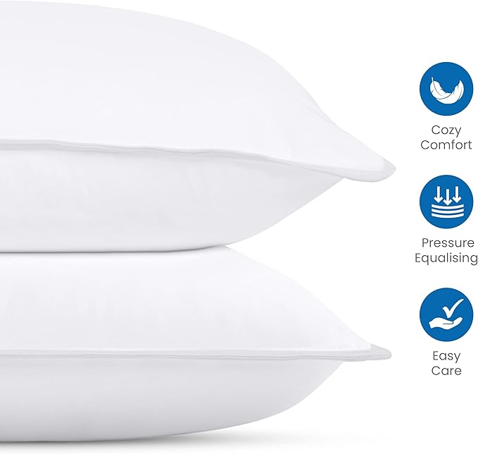 Utopia Bedding Bed Pillows for Sleeping (White), King Size, Set of 2, Hotel Pillow, Cooling Pillows for Side, Back or Stomach Sleepers
